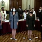 Choque de patrulla de la SSC de Puebla contra dos vehículos dejó cuantiosos daños materiales