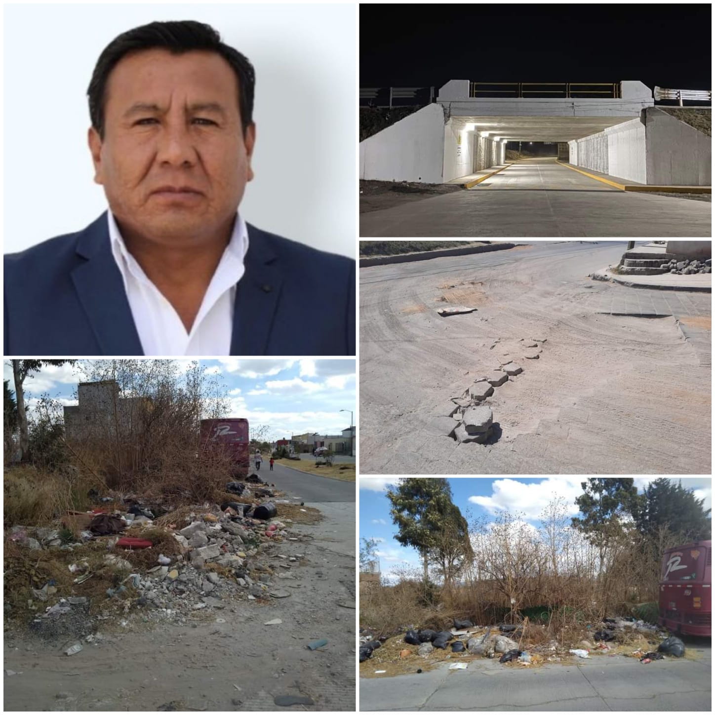 Gerardo Sánchez lleva una obra pública en cinco meses al frente de Coronango; el resto del municipio luce abandonado