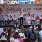 Reciben 25 mil poblanos a Claudia Sheinbaum y a Alejandro Armenta en la campaña ganadora