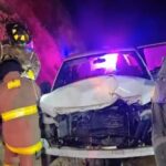 Camioneta vuelca en la lateral de la autopista México-Puebla a la altura de los estadios