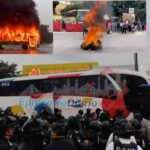 Señalan infiltración de la 28 de Octubre en protesta de normalistas en Puebla