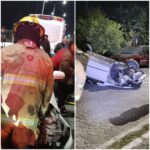 En segundos dejan sin llantas un vehículo en inmediaciones del CRIT Teletón de San Andrés Cholula