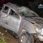 Patrulla termina en camellón del Periférico Ecológico tras derrapar a la altura de Cuautlancingo