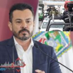 Conductora termina sobre la banqueta y chocando contra un poste en la 11 Sur de Puebla capital