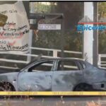 Macabro hallazgo tras incendio de vehículo en Periférico Ecológico y 14 Sur; encuentran dos cuerpos calcinados